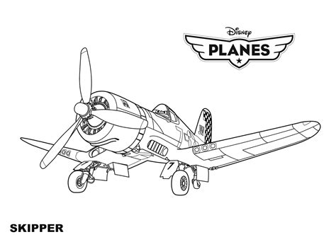 disney planes skipper coloring pages